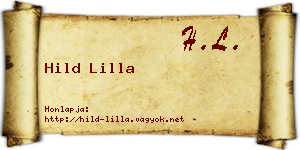 Hild Lilla névjegykártya